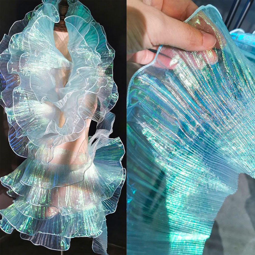 Industrial Laser Welding - Adorno de encaje, tela de Organza,