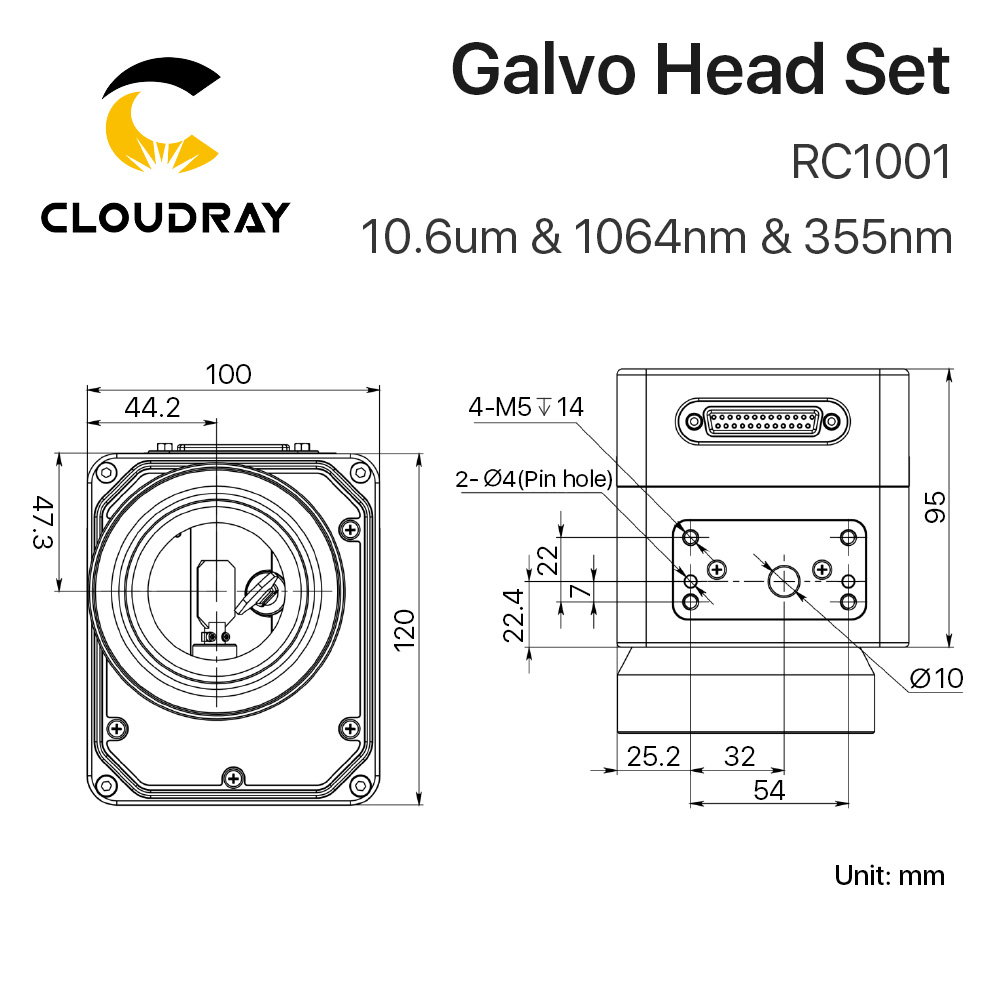 Cloudray-escáner de Galvo de e - Galvo Scan Head reseña y precio