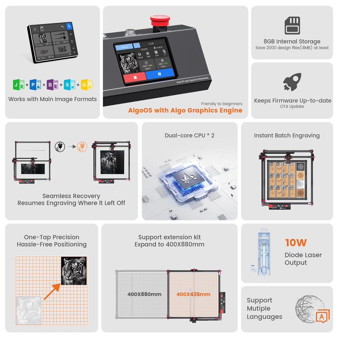 AlgoLaser KIT de bricolaje MK2 - Industrial Handheld Laser Engraver reseña y precio